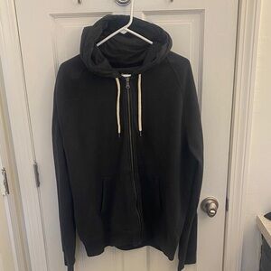 GAP Black Men's Full-Zip Hoodie with Drawstrings
